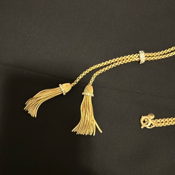 J. Crew. Gold hassle rhinestone necklace - Picture 4 of 6